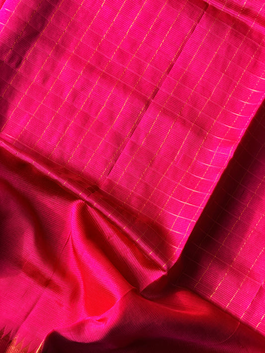 Handwoven Mangalagiri Pattu (Pink) - TN351