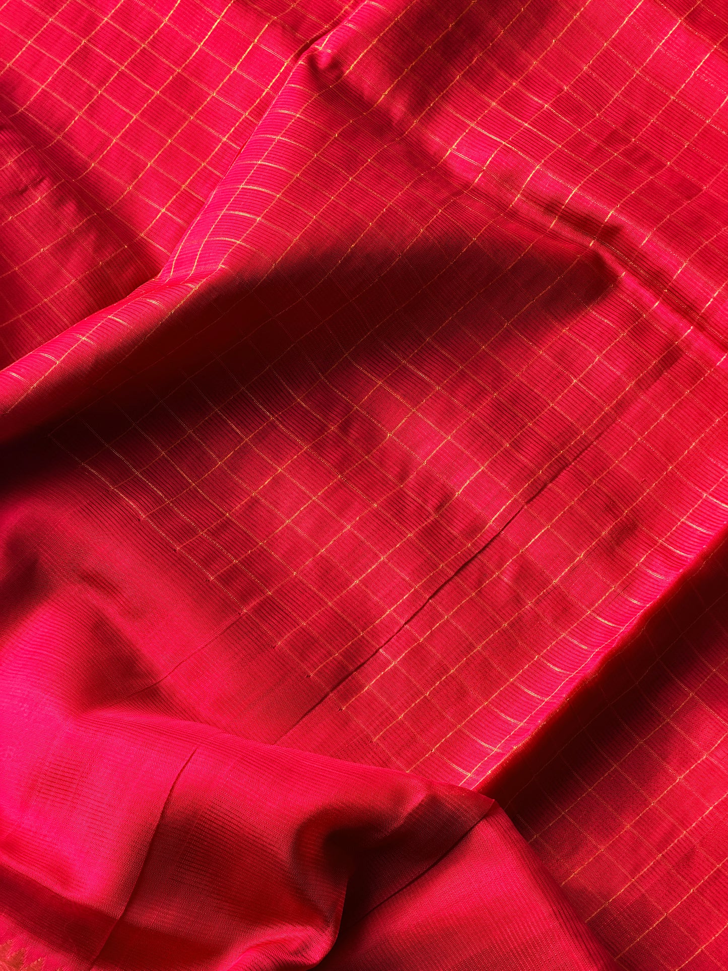 Handwoven Mangalagiri Pattu (Red) - TN352