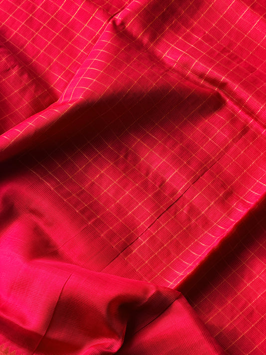 Handwoven Mangalagiri Pattu (Red) - TN352