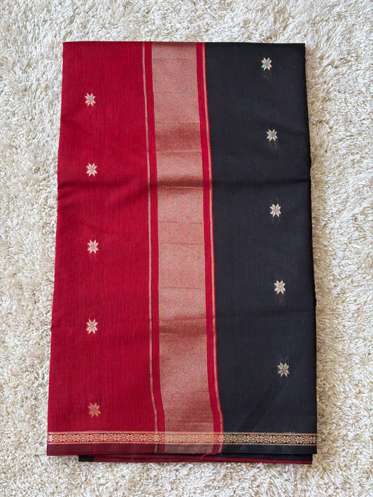 Maheshwari cotton : Red & Black - TN048