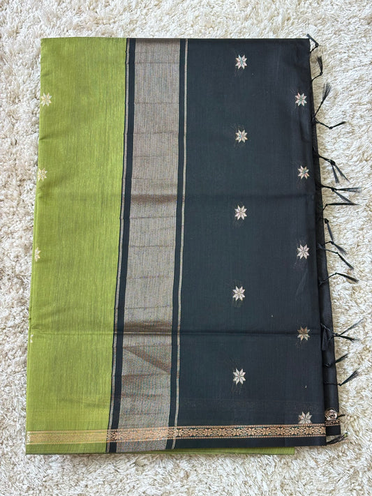 Maheshwari Cotton : Parrot Green - TN050