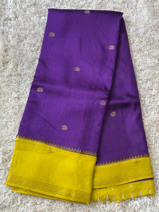 Dola Silk : Violet & Yellow - TN056