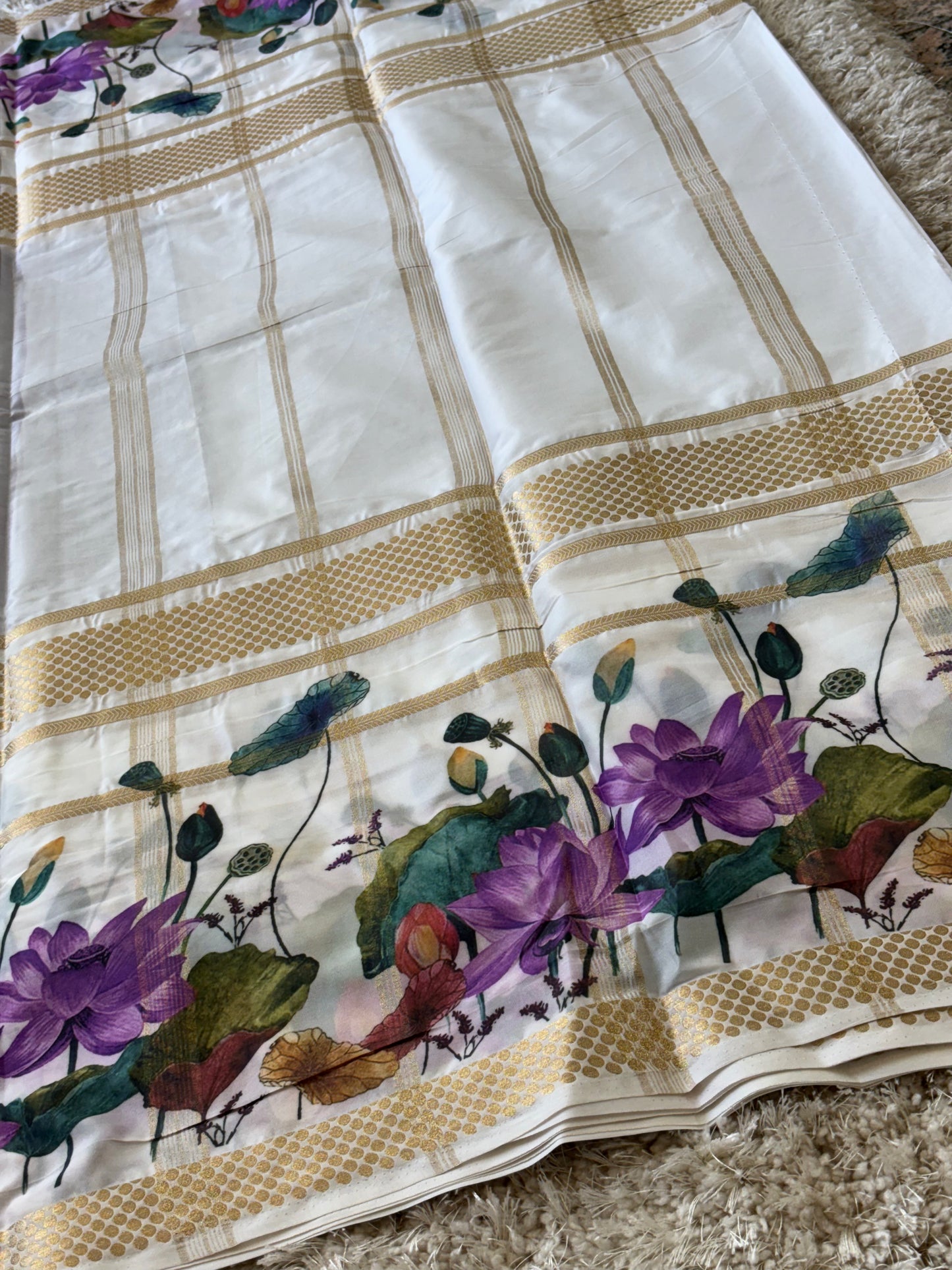 Semi Mysore Crepe Silk : Deep Wine - TN071