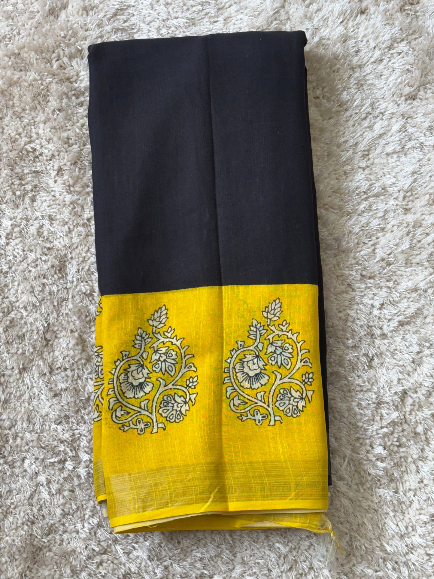 Linen Cotton : Black - TN104