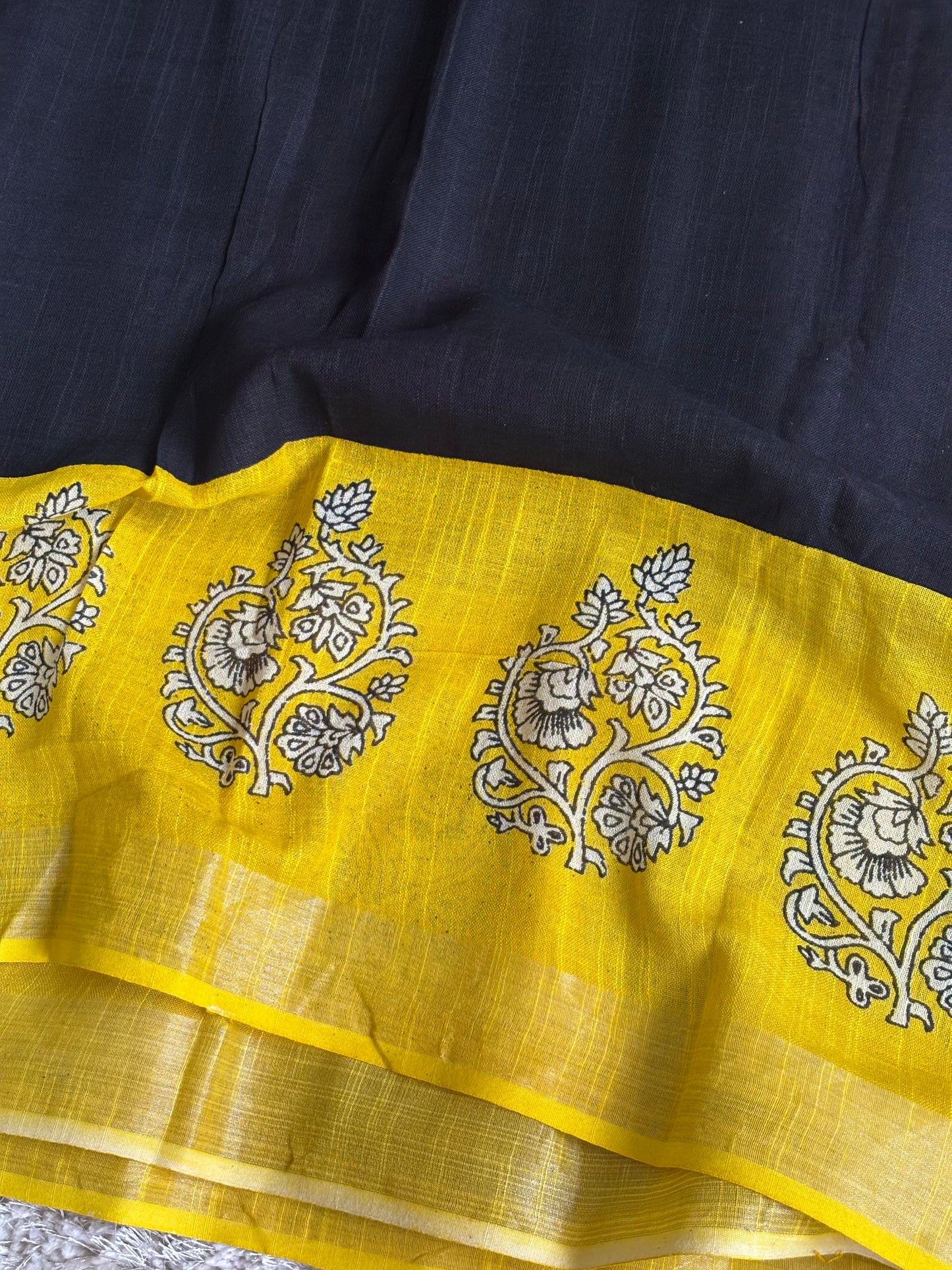 Linen Cotton : Black - TN104