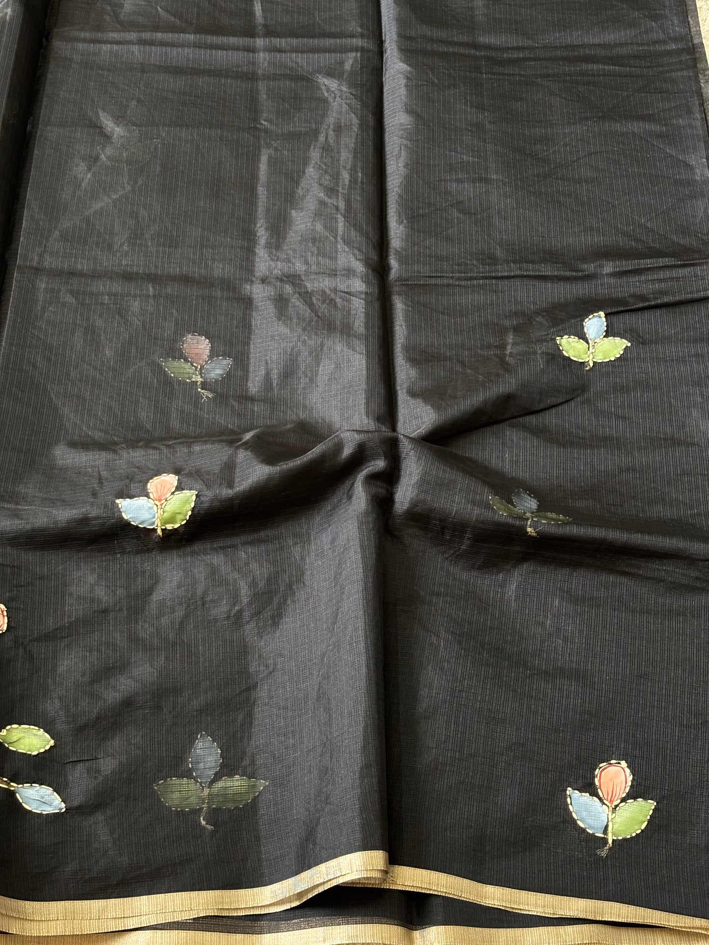 Pure Kota Silk Saree : Black - TN108