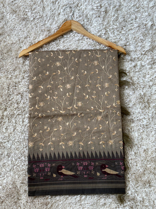 Soft Chanderi : Grey - TN114