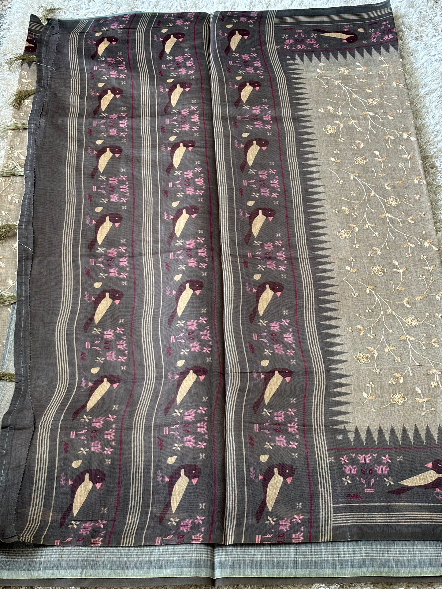 Soft Chanderi : Grey - TN114