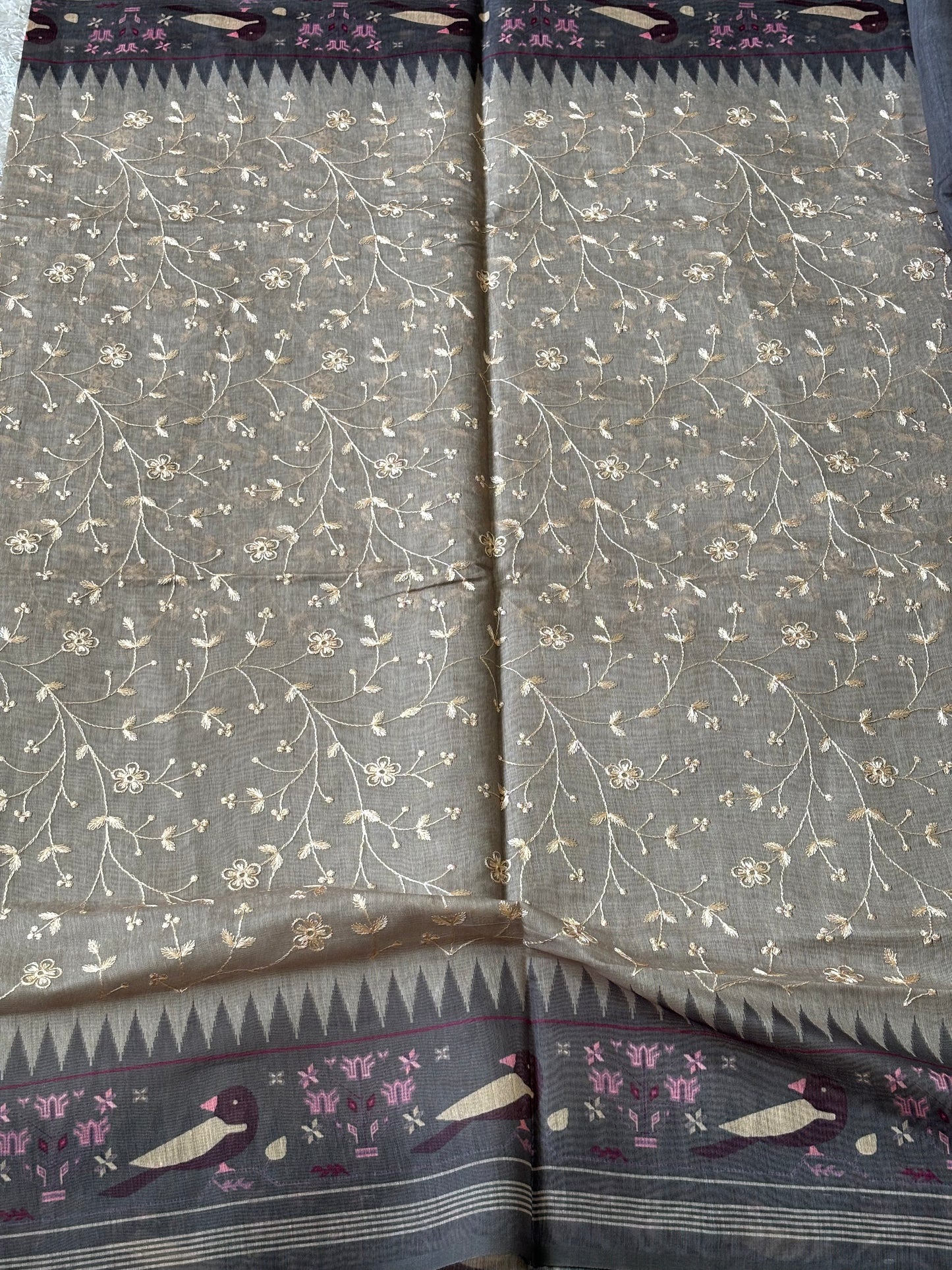 Soft Chanderi : Grey - TN114