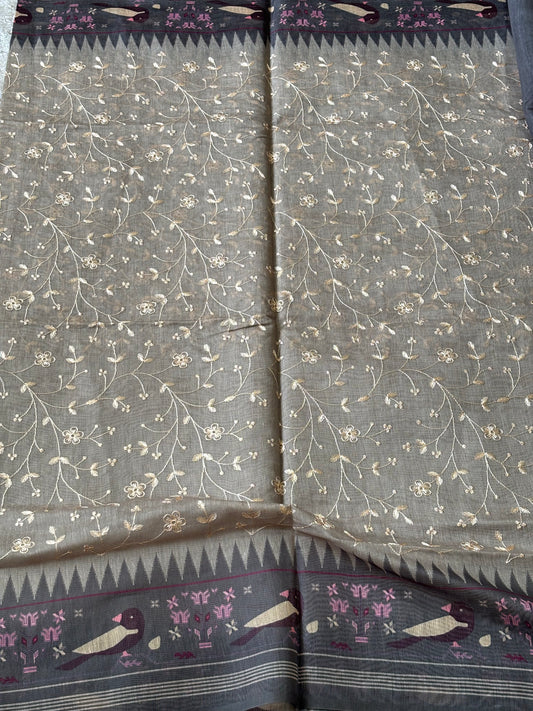 Soft Chanderi : Grey - TN114