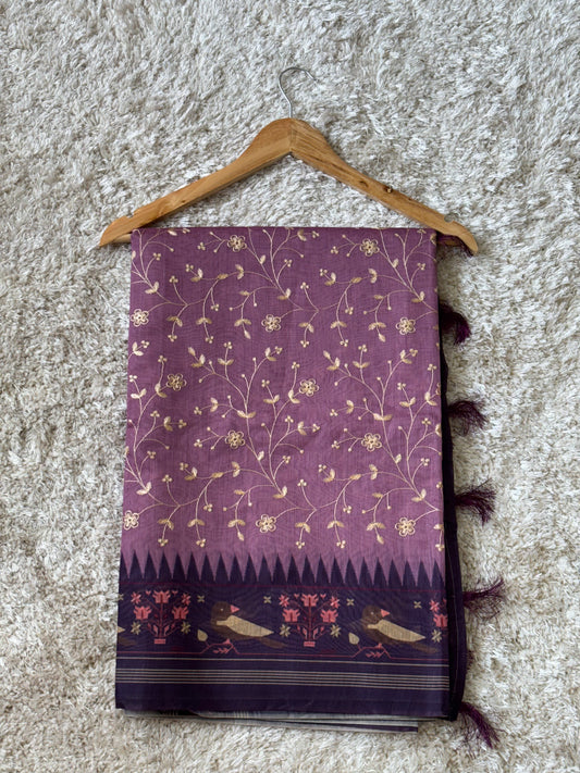 Soft Chanderi : Light Purple - TN115