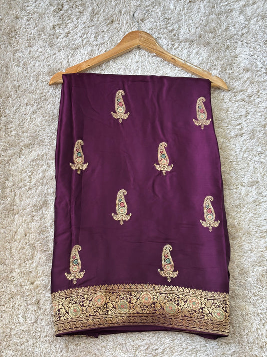 Pure Satin Silk : Deep Wine - TN117