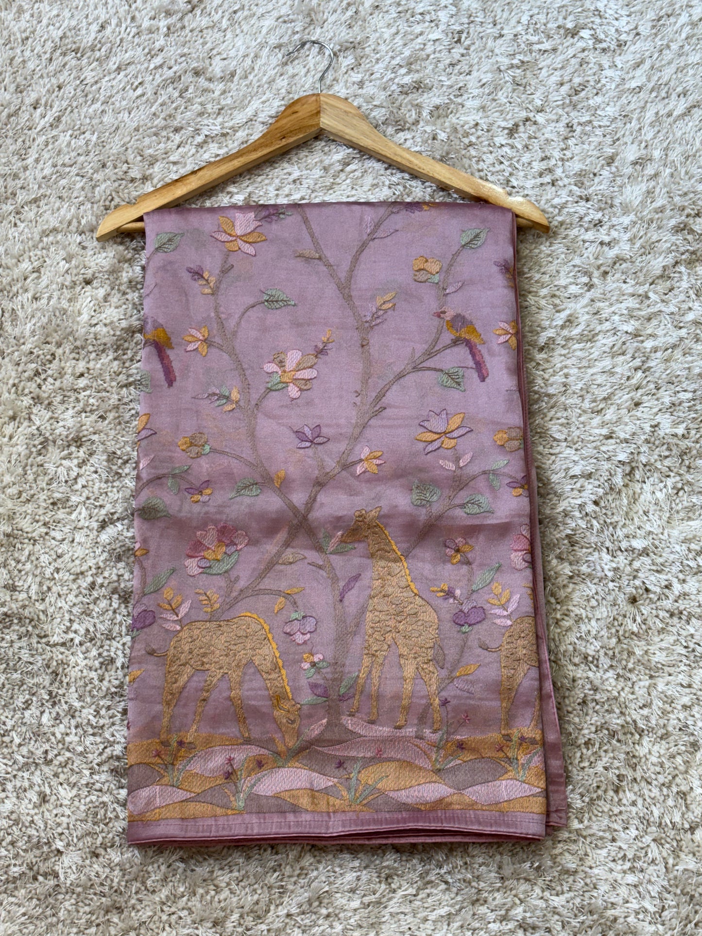 Pure Tissue Saree : Pink - TN122