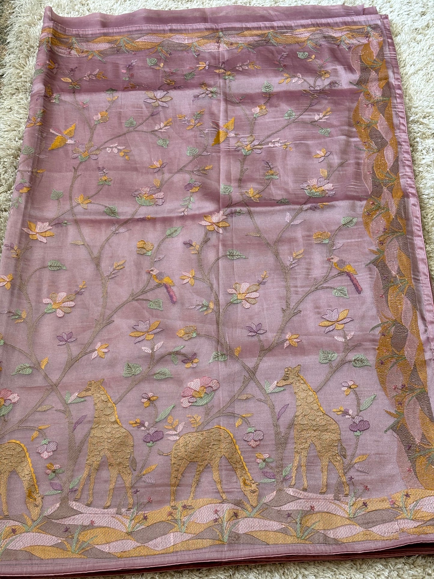 Pure Tissue Saree : Pink - TN122