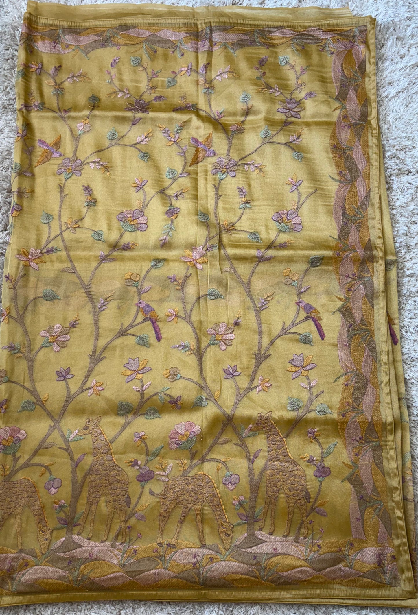 Pure Tissue Saree : Yellow - TN123