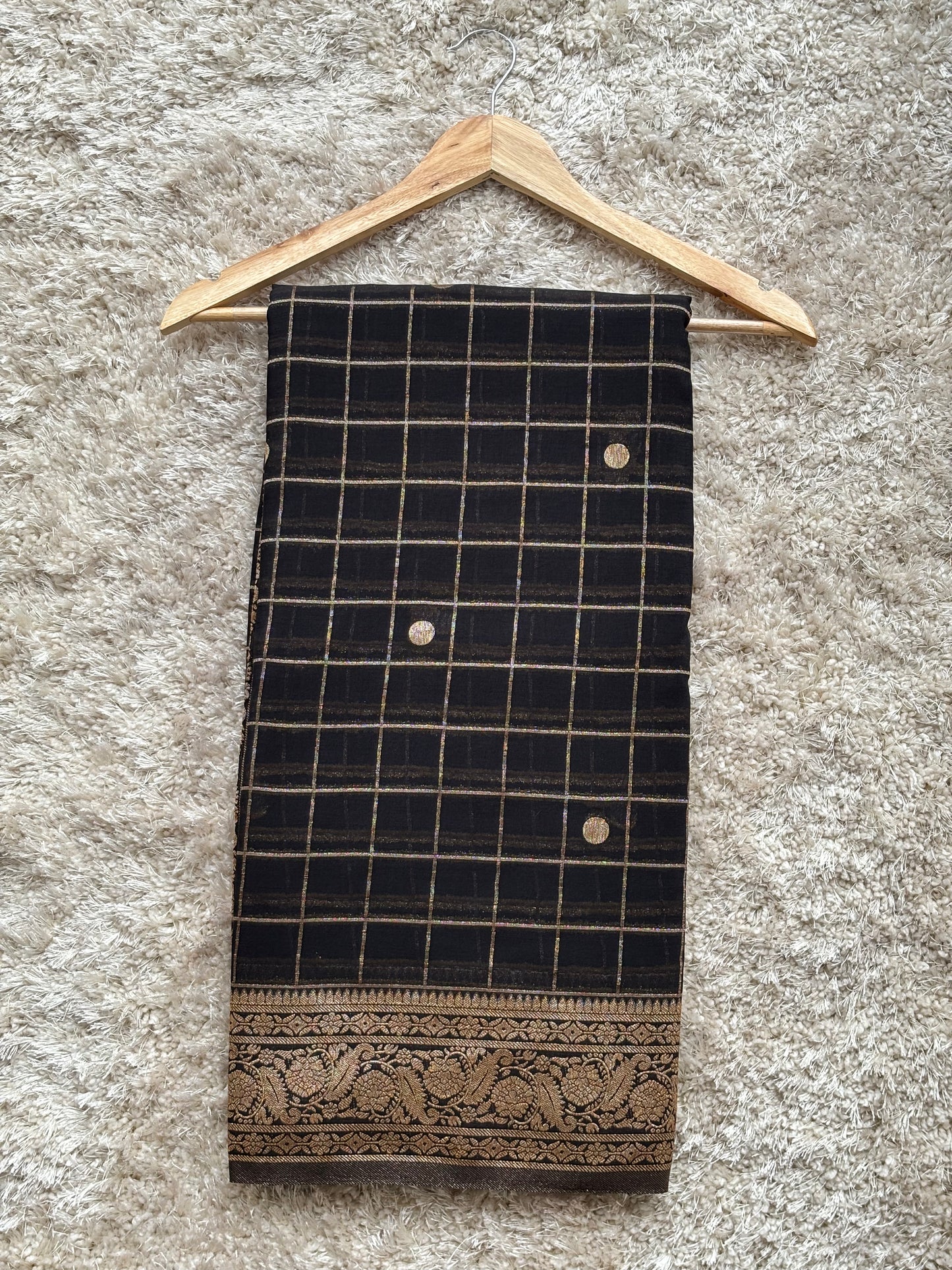 Crepe Georgette : Black - TN139