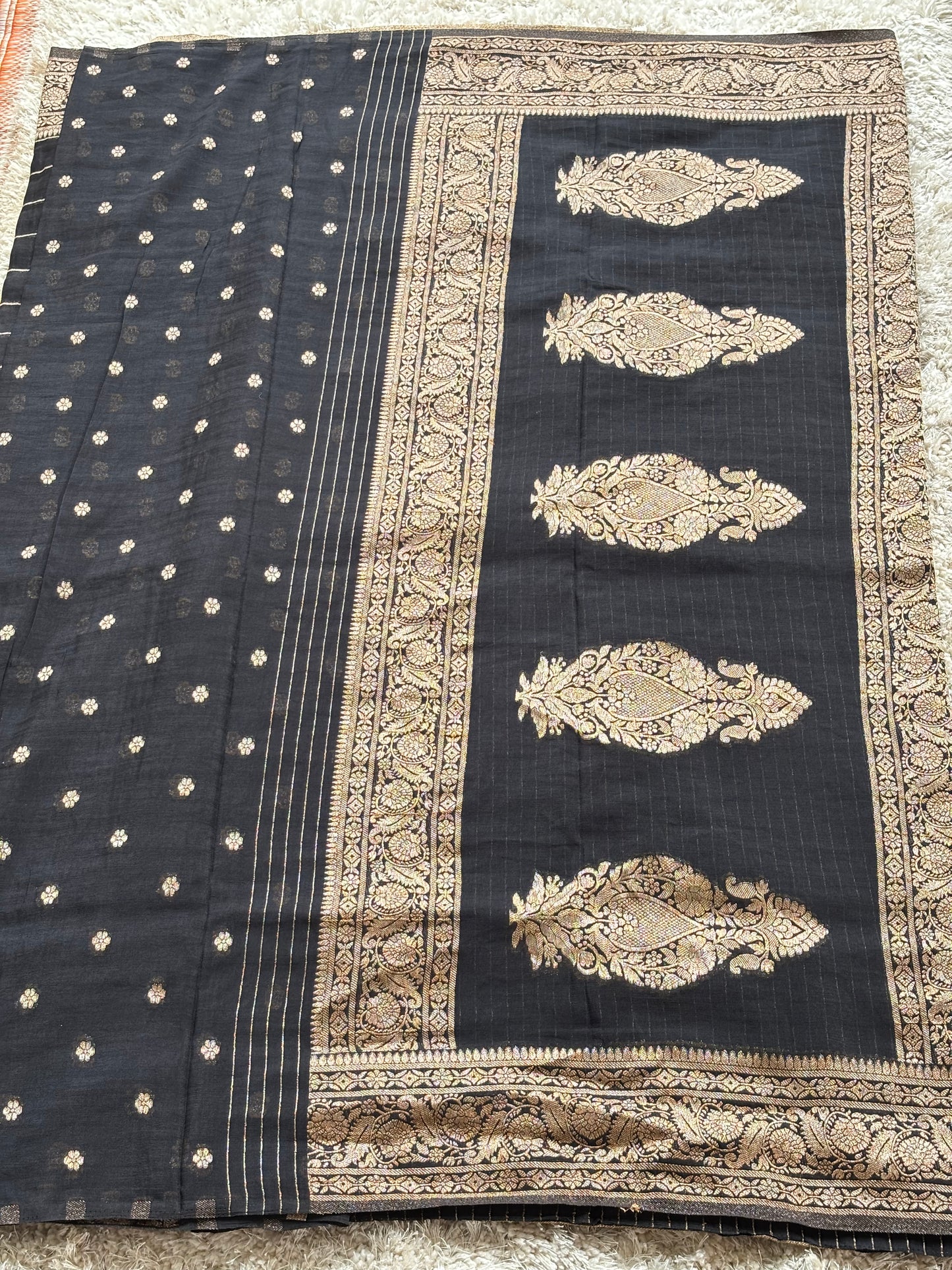 Crepe Georgette : Black - TN139