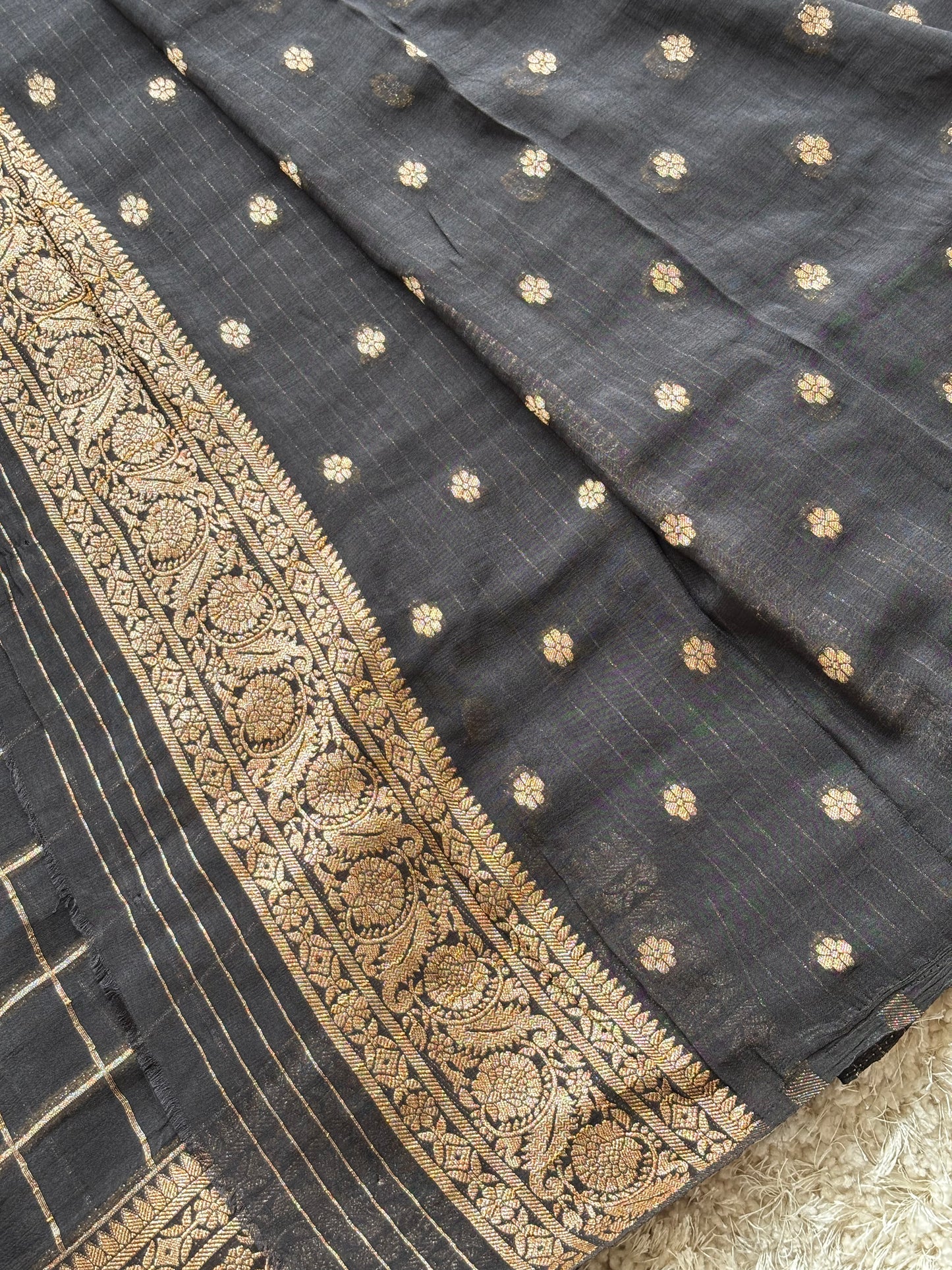 Crepe Georgette : Black - TN139