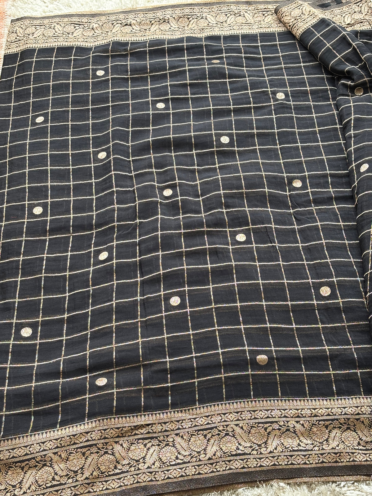 Crepe Georgette : Black - TN139