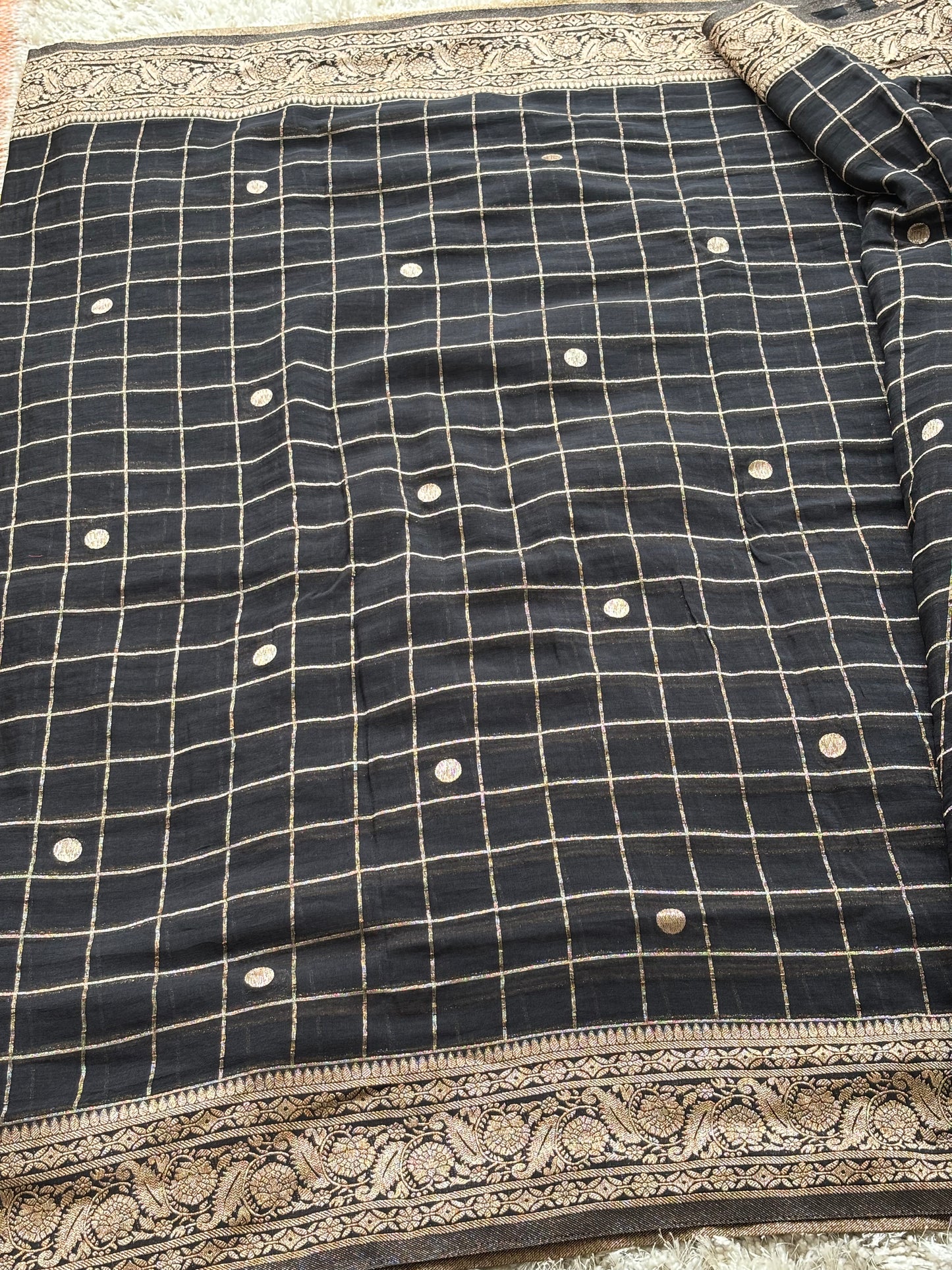 Crepe Georgette : Black - TN139