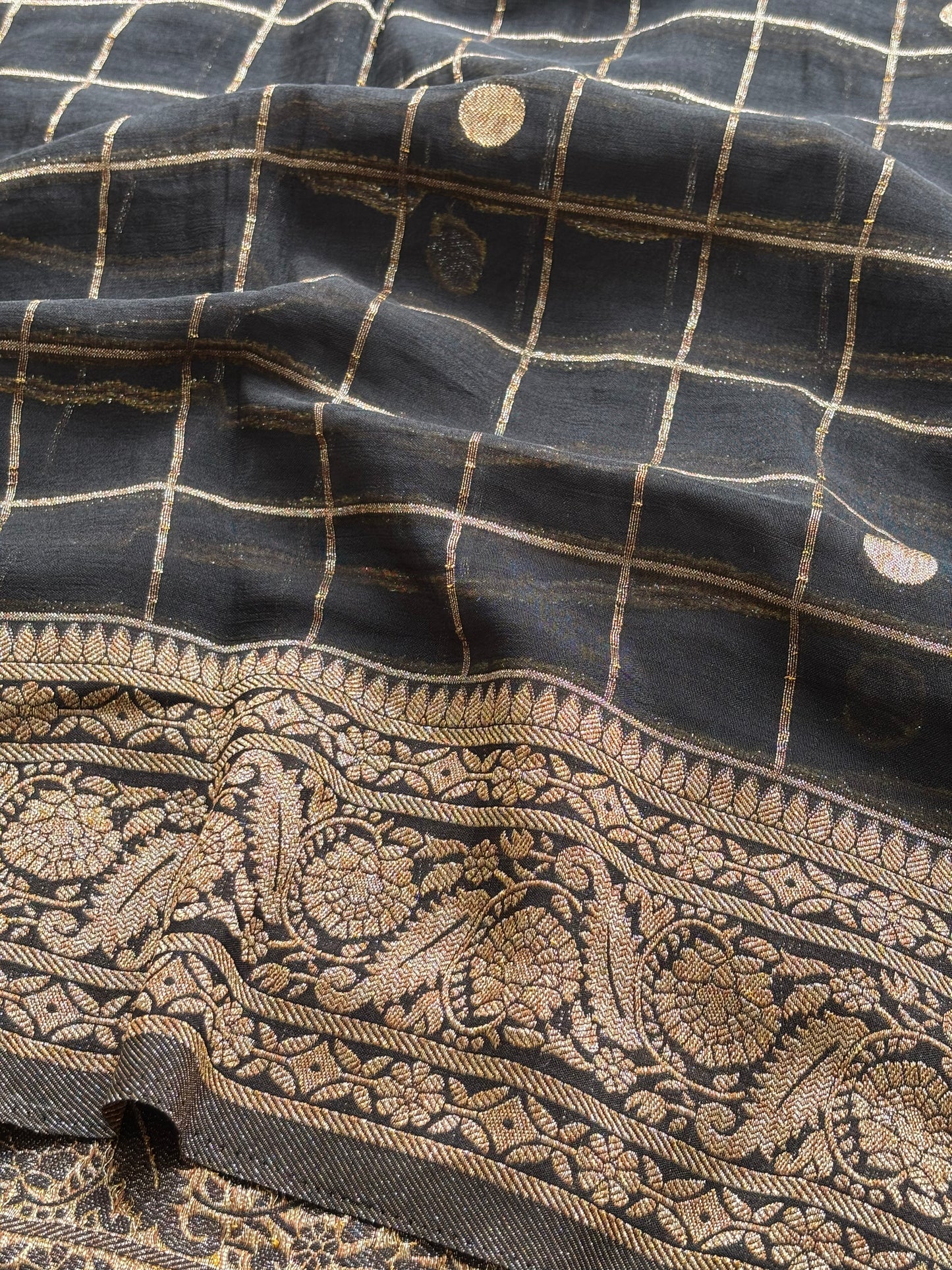 Crepe Georgette : Black - TN139