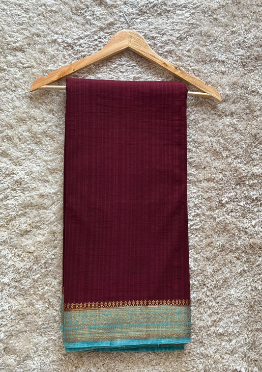 Crepe Tussar Georgette : Magenta - TN143