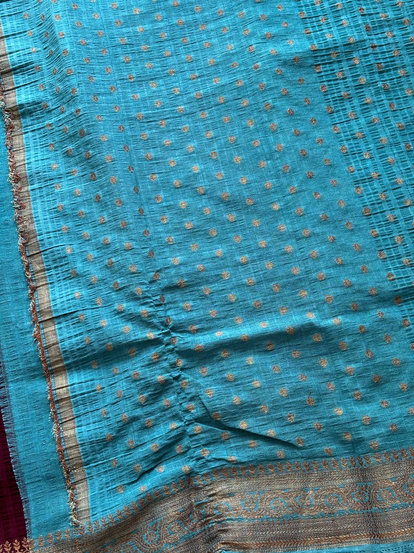 Crepe Tussar Georgette : Magenta - TN143