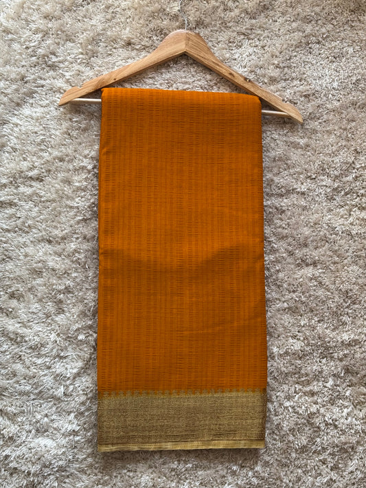 Crepe Tussar Georgette : Mustard - TN144