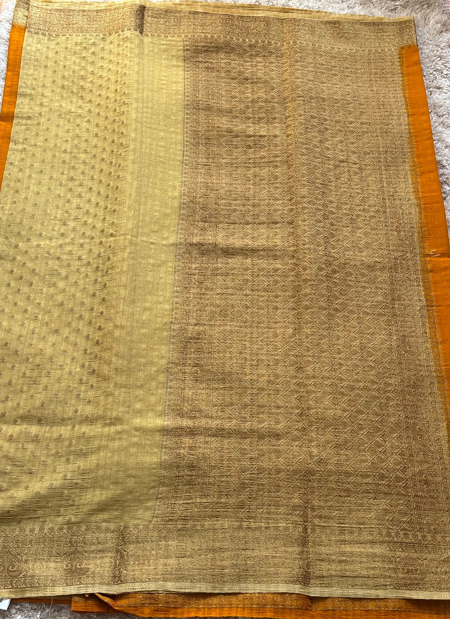 Crepe Tussar Georgette : Mustard - TN144