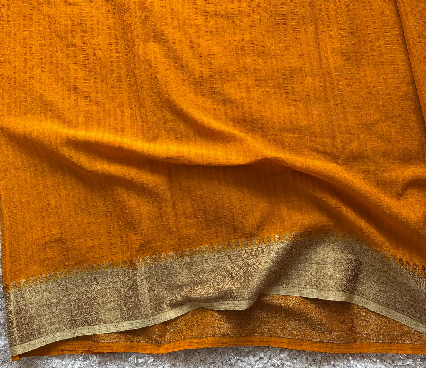 Crepe Tussar Georgette : Mustard - TN144