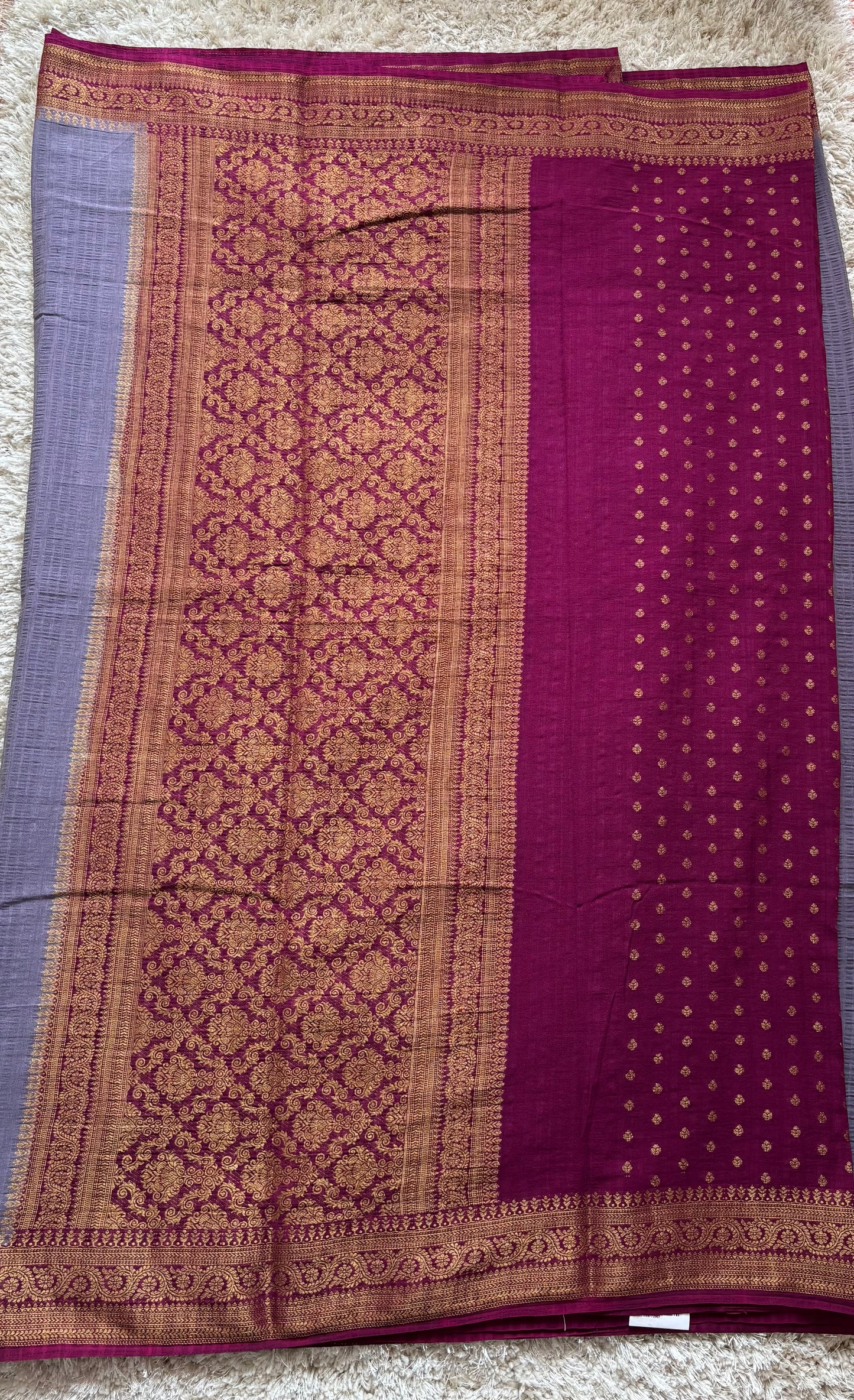 Crepe Tussar Georgette : Lavender - TN145