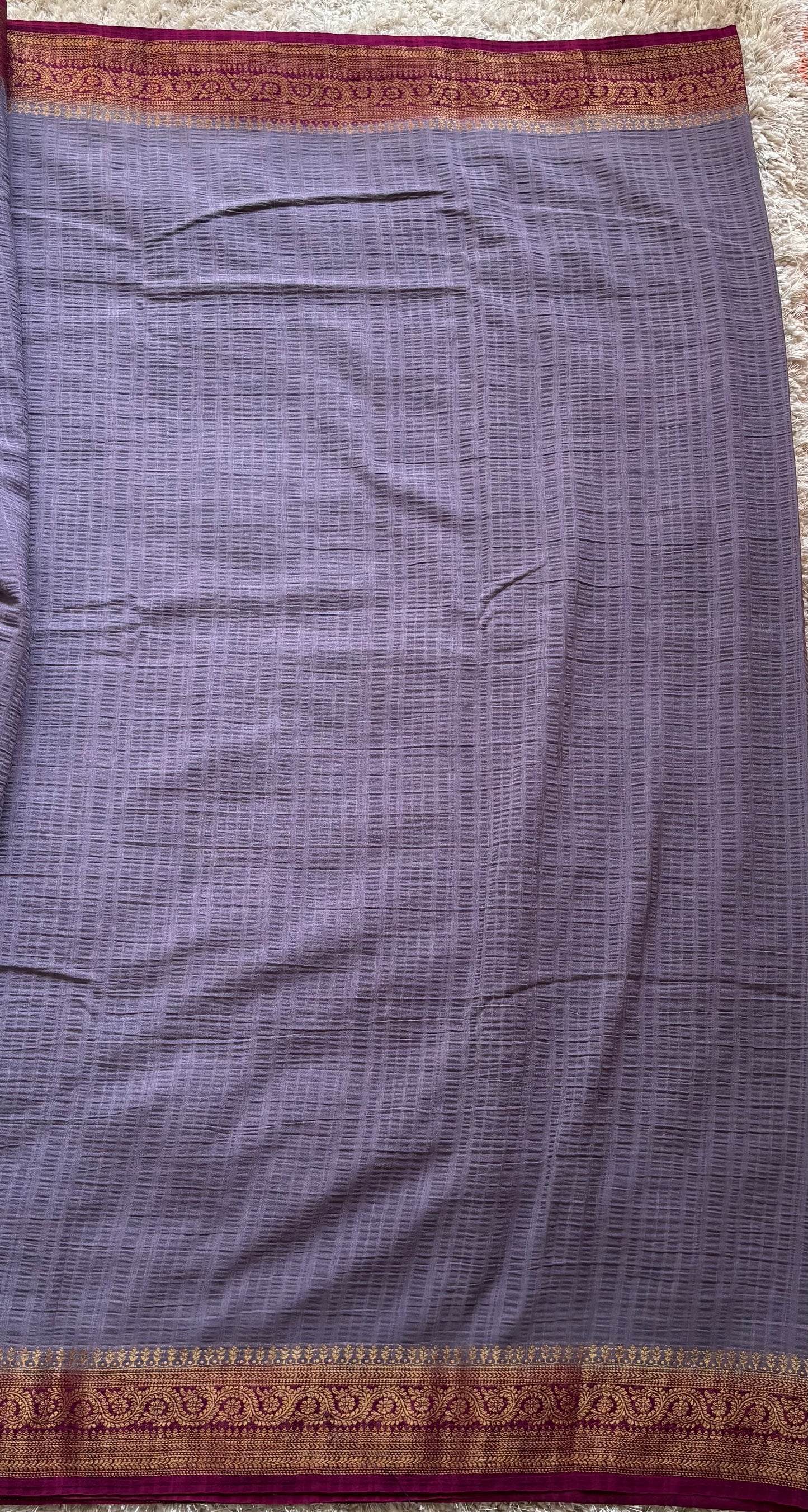 Crepe Tussar Georgette : Lavender - TN145