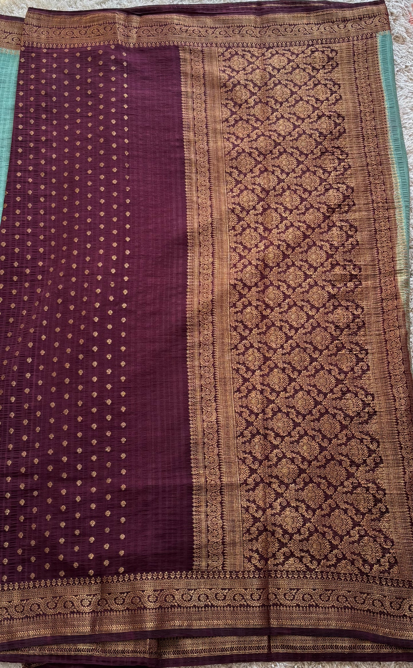 Crepe Tussar Georgette : Green - TN147