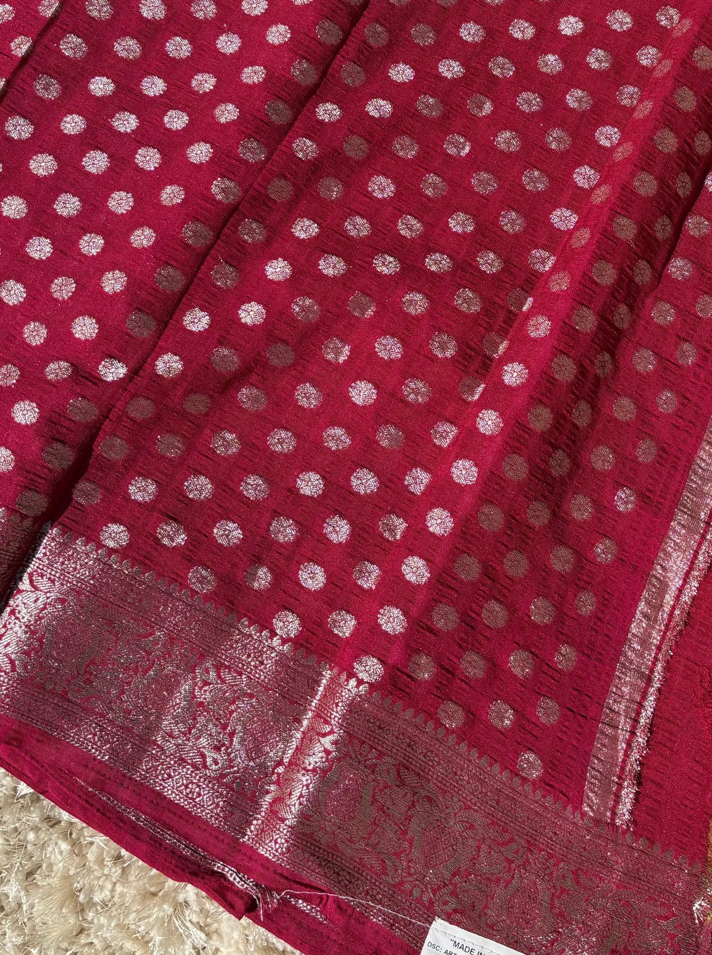 Crepe Tussar Georgette : Lime Yellow - TN148