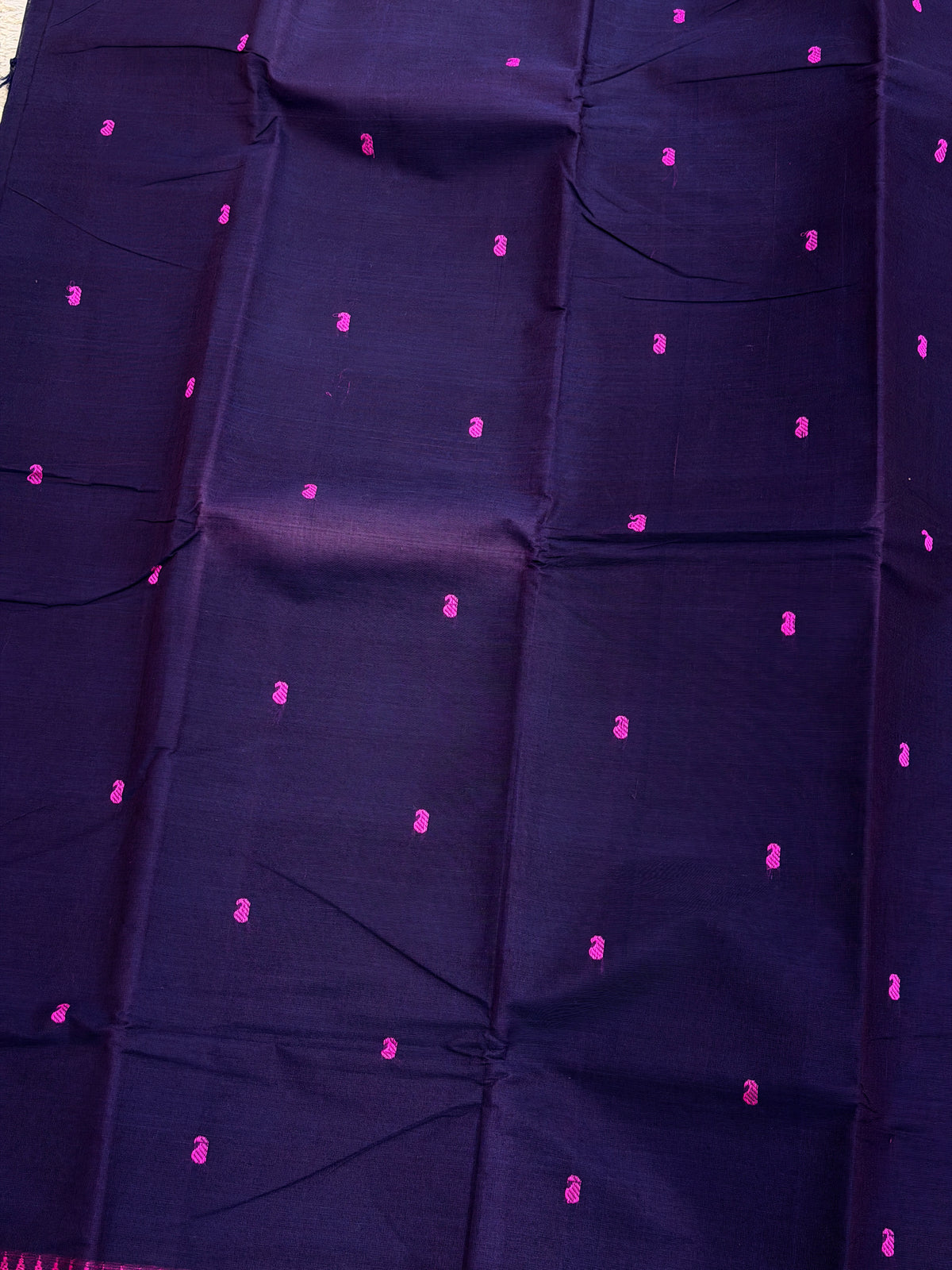(Weaving & Dyeing Mistake Sarees) Navy Blue - TN255