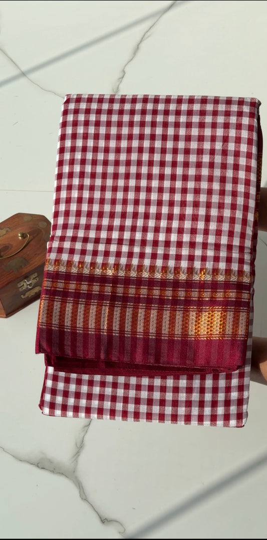 Maroon Ilkal Saree - TN439