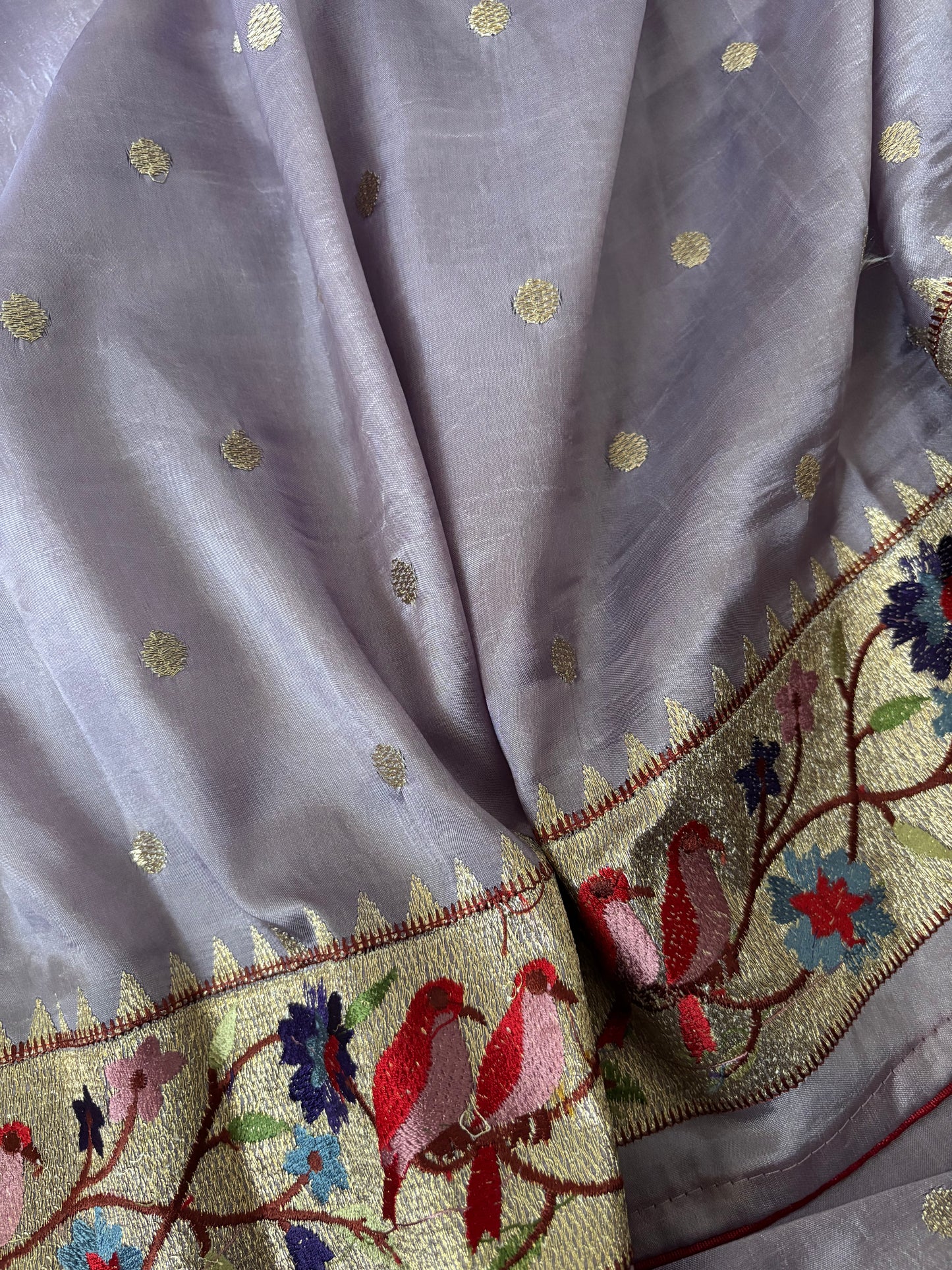 SILK BLEND SAREE : LAVENDER - TN007