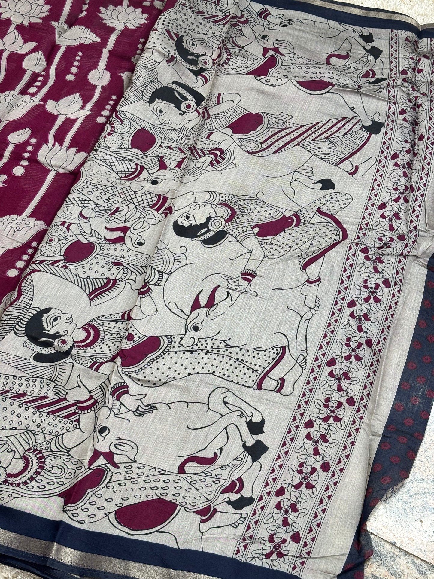 Soft cotton with silk blend : Magenta - TN040