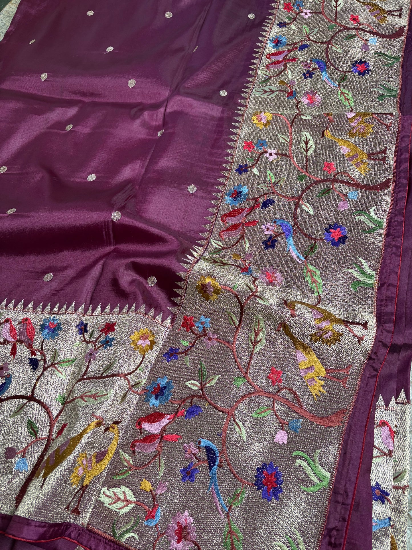 SILK BLEND SAREE : MAGENTA - TN009