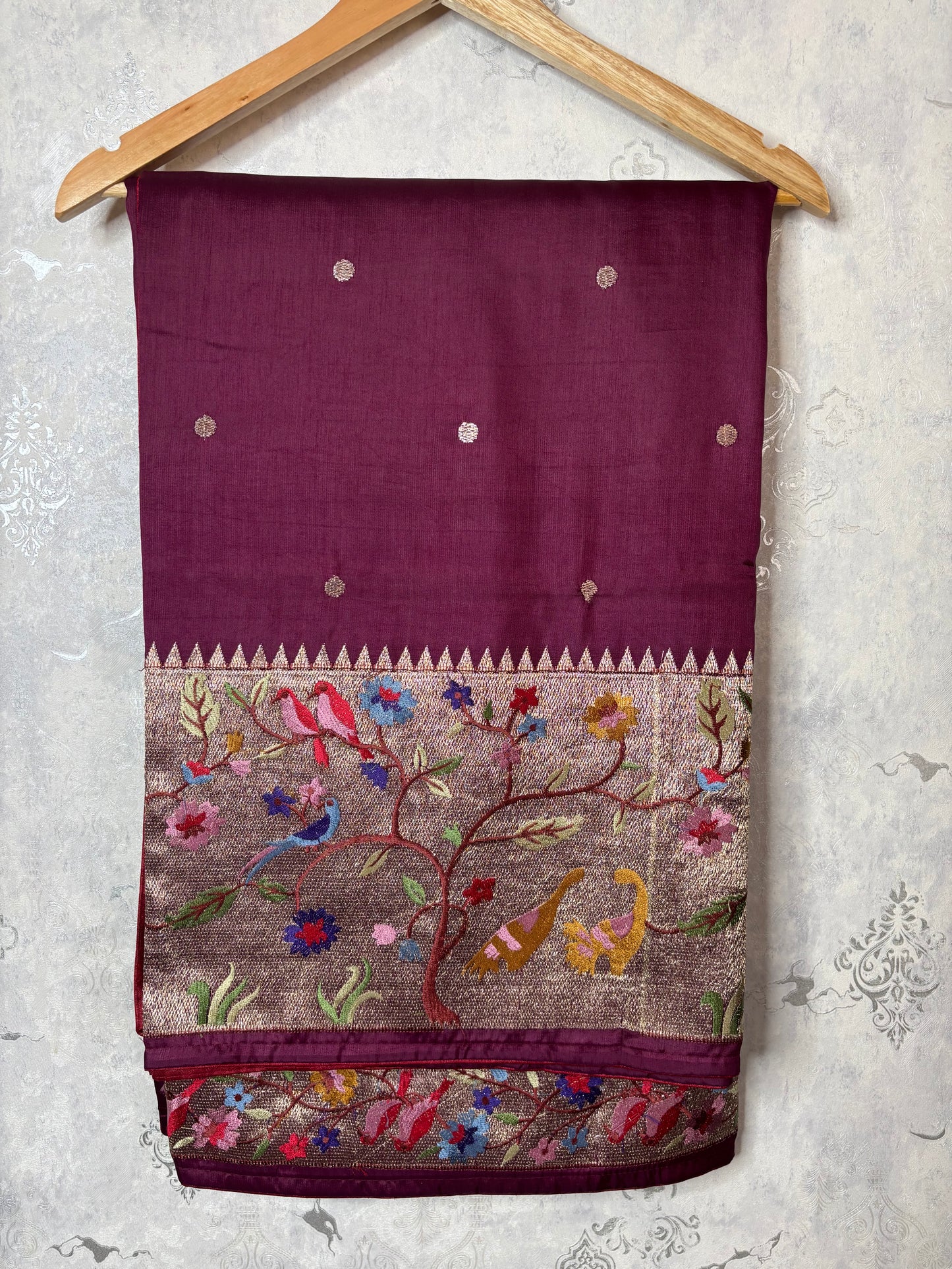 SILK BLEND SAREE : MAGENTA - TN009