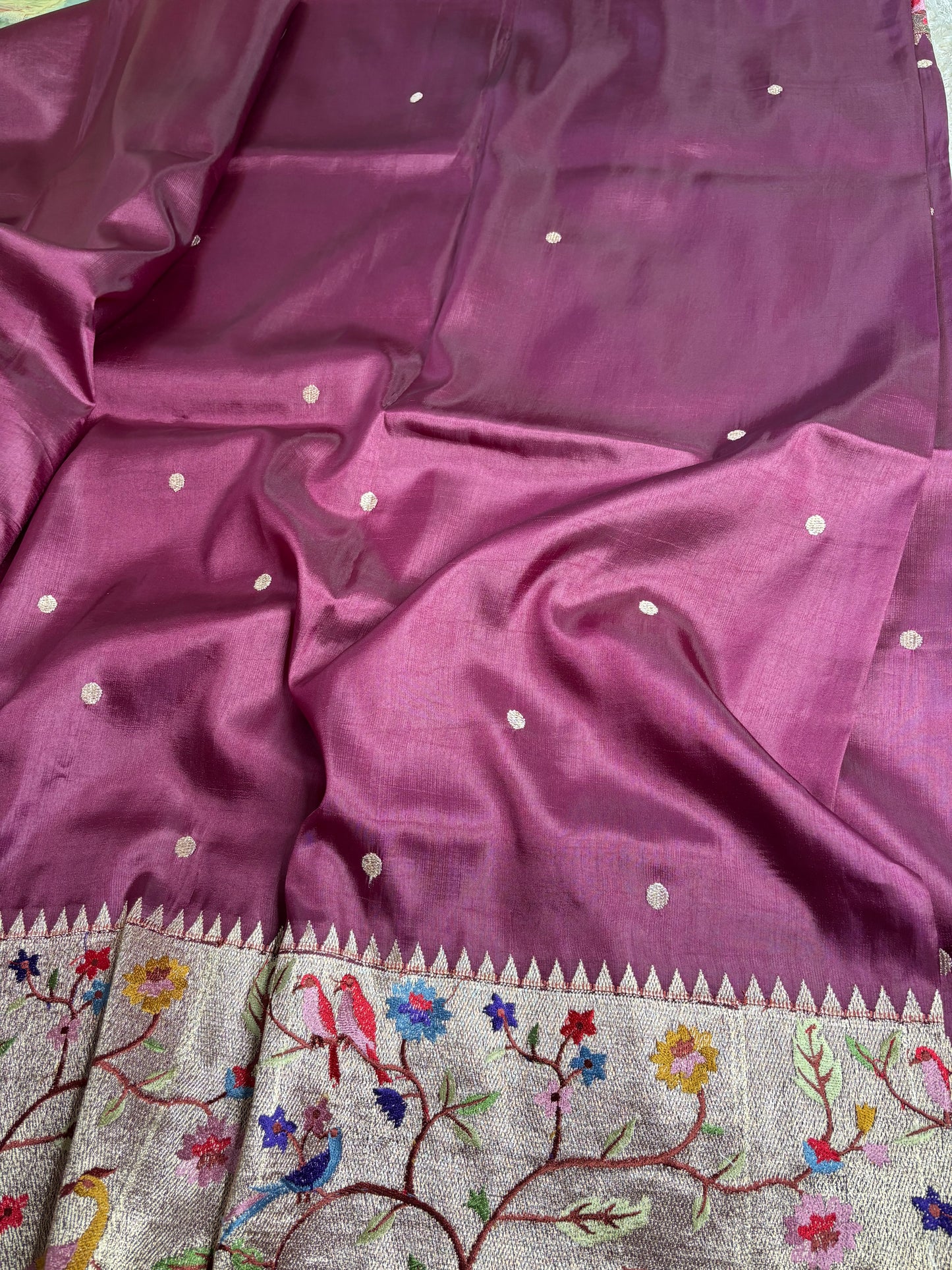 SILK BLEND SAREE : MAGENTA - TN009