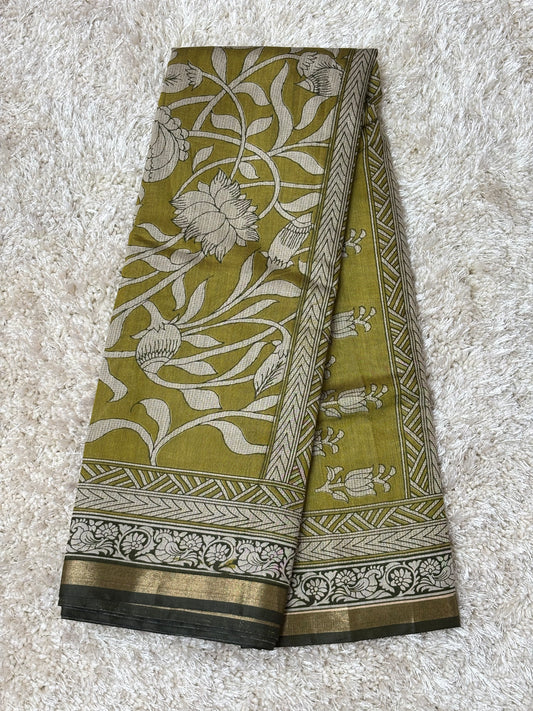 Mashru Silk : Mehendi Green - TN035