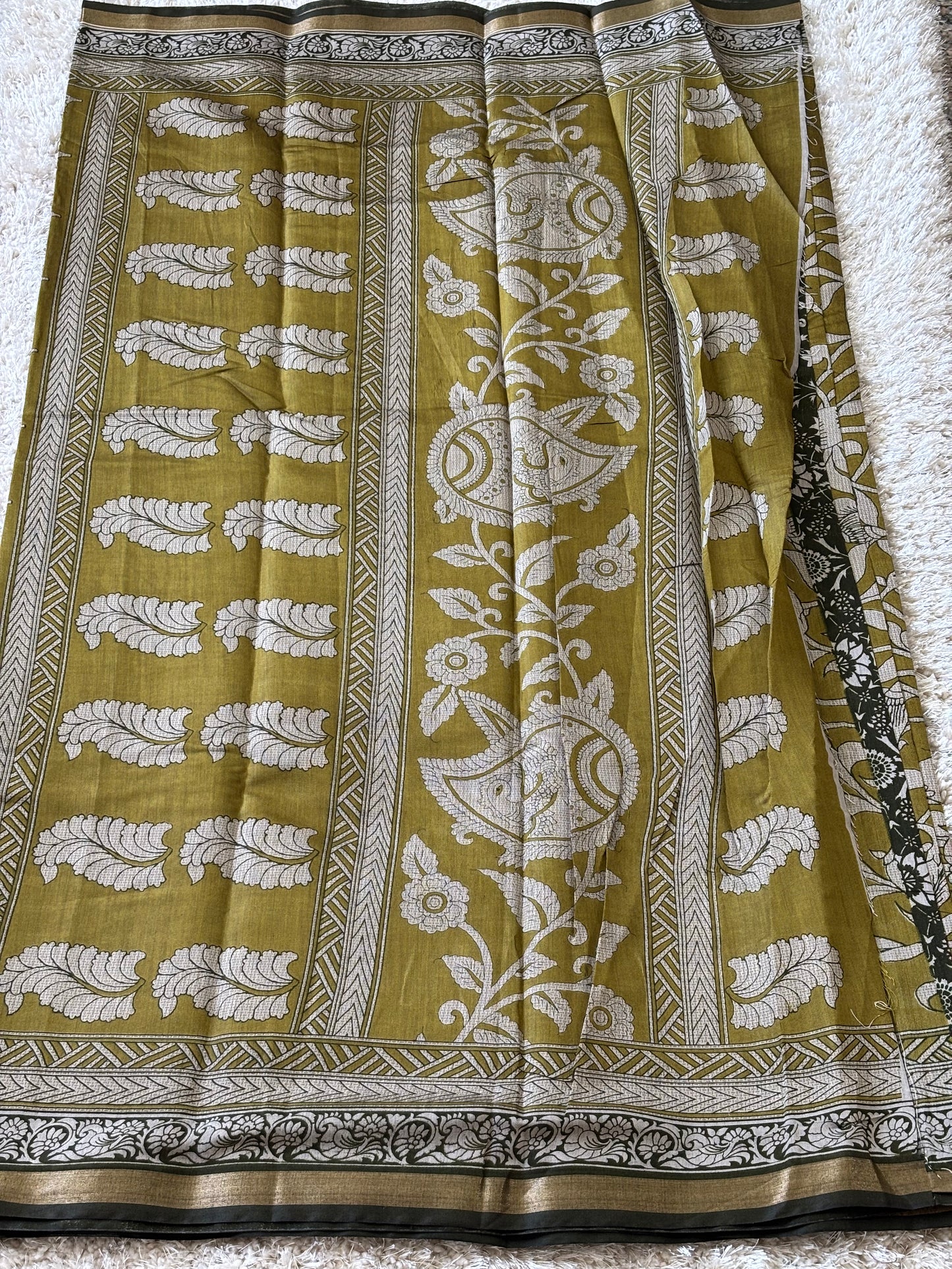 Mashru Silk : Mehendi Green - TN035