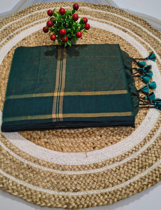 Khadi Cotton all over zari stripe work - TN168