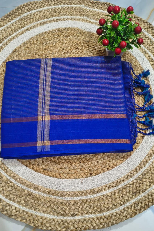 Khadi Cotton all over zari stripe work - TN175