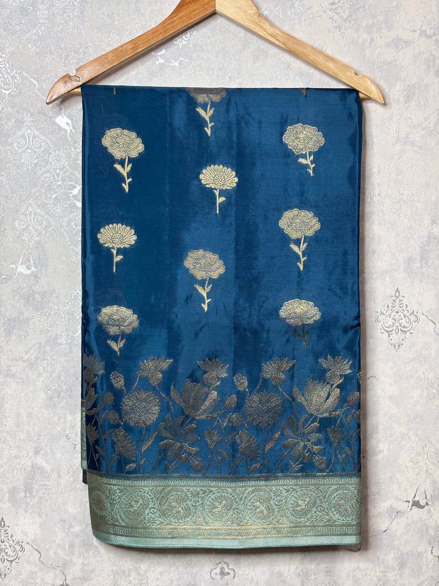 BANARASI SILK : TEAL BLUE - TN005