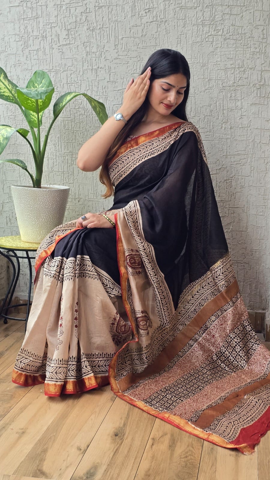 Maheshwari Silk Saree - TN150
