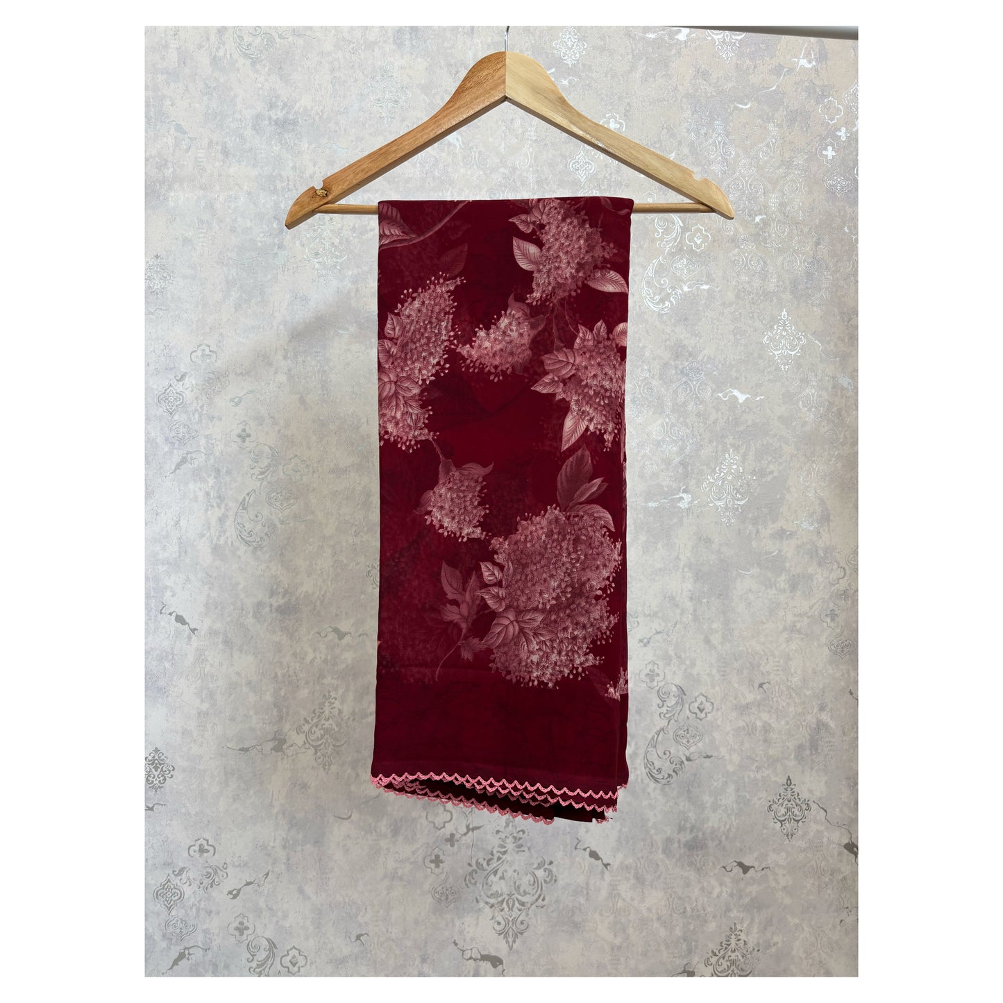 Georgette Saree : Maroon - TN132