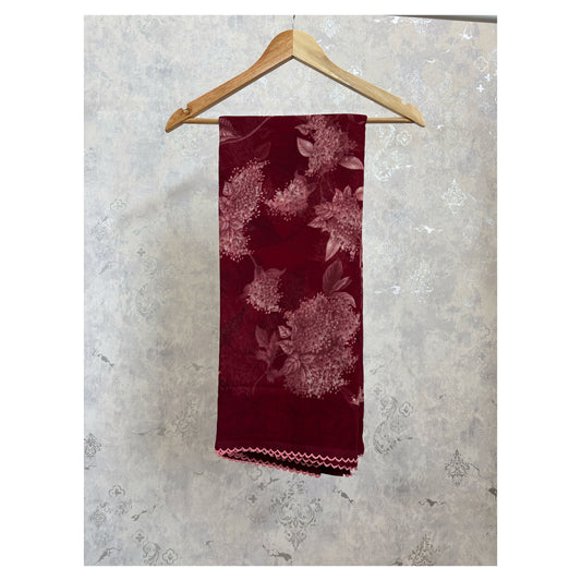 Georgette Saree : Maroon - TN132