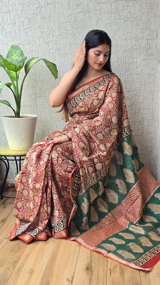Maheshwari Silk Saree - TN159